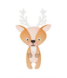 Baby deer embroidery design 3 Sizes reading pillow-INSTANT D0WNL0AD