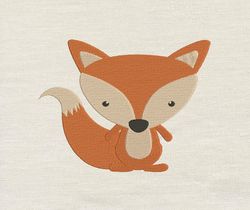 Baby fox embroidery design 3 Sizes reading pillow-INSTANT D0WNL0AD