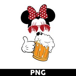 Minnie Beer Png, Minnie Mouse Png, Minnie Drinking Beer Png, Mickey Mouse Png, Disney Png - Digital File