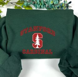 Stanford Cardinal Embroidered Crewneck, NCAA Embroidered Sweatshirt, Inspired Embroidered Sport Hoodie,Unisex Tshirt