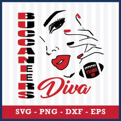 Diva Buccaneers Logo Svg, Tampa Bay Buccaneers Svg, Tampa Bay Buccaneers Cricut Svg, NFL Svg, Png Dxf Eps File