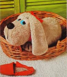 Hound Dog Sewing Pattern - Stuffed Toy Two Sizes 21" and 28" long - Large Soft Toys vintage cutting patterns Digital PDF
