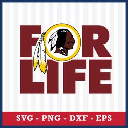 Washington Redskins For Life Svg, Washington Commanders Cricut Svg, Washington Redskins Svg, NFL Svg Digital File