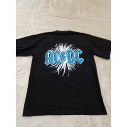 Black vintage AC/DC t shirt / Retro mens rock band t-shirt / Vintage clothes / Vintage merch graphic tee / Rock music lo