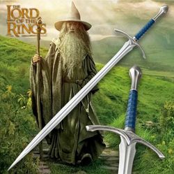 Forged High Steel Glamdring Sword of Gandalf from Lord of The Rings Replica Sword With Scabbard
