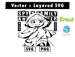 SPY X FAMILY Anime  Anya Forger svg & png files for cricut machine , anime svg , manga svg , Goku svg