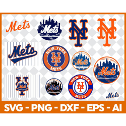 New York Mets Baseball Team Svg