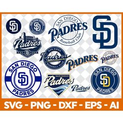 San Diego Padres Baseball Team Svg