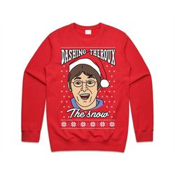 Dashing Theroux The Snow Christmas Jumper Sweater Sweatshirt Louis Festive Xmas