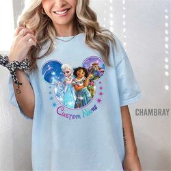 Comfort Colors Frozen and Encanto Shirt, Mickey Head Frozen and Encanto Shirt, Disney Princess Family Shirt , Disney Wor