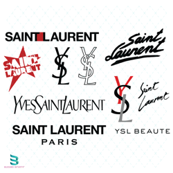 Saint Laurent Paris Bundle Svg, YSL Svg, Logo Svg