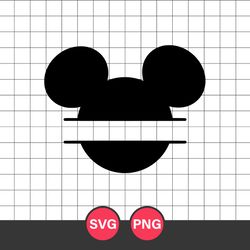 Mickey Head Monogram Svg, Mickey Mouse Svg, Disney Svg, Png Digital File