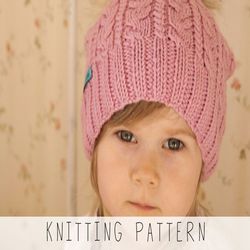 KNITTING PATTERN cable beanie knitting pattern, Cable Hat Knitting Pattern Women Cable Hat Knitting Pattern Easy knit