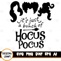 It's Just a Bunch of Hocus Pocus Svg, png, jpg, eps Digital file Download