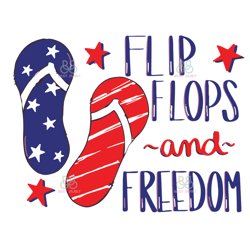 Flip Flop And Freedom Svg, 4Th Of July, America Freedom Svg, Independence Day Svg