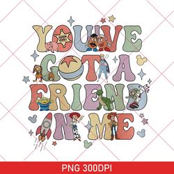 Two-Sided Vintage Disney Checkered Toy Story Est 1995 PNG, Disney Pixar Toy Story Character You've Got A Friend In Me
