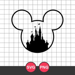 Mickey Head Castle Svg, Mickey Svg, Disney Svg, Png Digital File