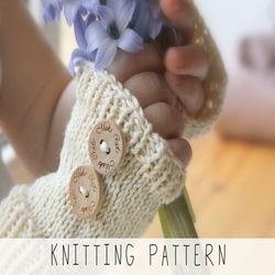 KNITTING PATTERN fingerless gloves x Kids fingerless mitts knit pattern x Baby mittens x Wrist warmers knitting pattern