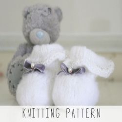 knitting pattern easy baby booties x newborn booties knit pattern x new baby knit pattern x beginner booties pattern