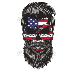 american flag skull svg, fourth of july svg, skull svg, skull hipster svg, independence day svg