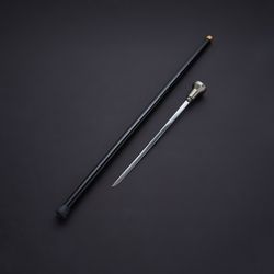 ROUND cane stainless steel custom handmade stick Durable Self-Defense Tool with Unique Ripple Patterns mk5177m