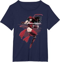 Elektra Hovering Diva and Sword Profile Graphic T-Shirt