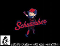 Kyle Schwarber Caricature - Philadelphia Baseball  png, sublimation