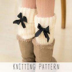 KNITTING PATTERN easy leg warmers x Beginners leggings knit pattern x Easy kids leg warmers knit pattern x Yoga socks