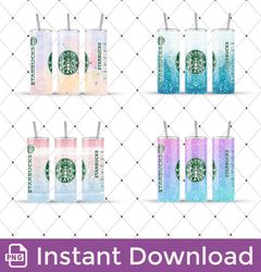 Starbucks 20 oz Skinny Tumbler Sublimation Design Template - Straight and Warped Design Leopard Pattern - PNG tumblers