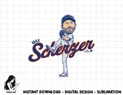 Max Scherzer Caricature - New York Baseball  png, sublimation