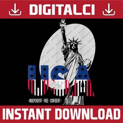 USA Independence Day 4th July Statue of Liberty Memorial day, American Flag, Independence Day PNG File Sublimation