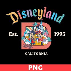 Disneyland Est 1995 California Png, Mickey And Friends Png, Retro Mickey Png, Disneyland Png, Disney Png - Digital File