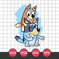 Bluey And Bingo Dog Svg, Bluey Svg, Cartoon Svg, Png Dxf Eps Digital File