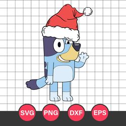 Bluey Heeler Christmas Svg, Bluey Svg, Cartoon Svg, Png Dxf Eps Digital File