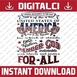 USA one nation under God Memorial day, American Flag, Independence Day PNG File Sublimation