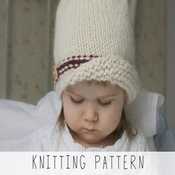 KNITTING PATTERN cloche hat x Downton Abbey hat knit pattern x Vintage hat pattern x Girls cloche knitting pattern