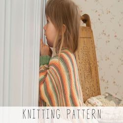 KNITTING PATTERN kids poncho x Knit poncho pattern x Boho poncho x Sweater knit pattern x Easy knitting x Girls poncho