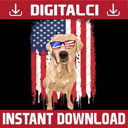 Labrador Retriever Independence Day 4th July USA Flag Memorial day, American Flag, Independence Day PNG File Sublimation
