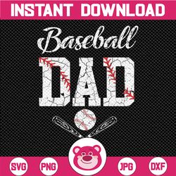 Baseball Dad Happy Fathers Day Svg, Baseball Png, Father's Day svg, Dad svg, Cut File For Cricut , Digital Download