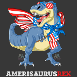 Americsaurus T Rex Svg, Fourth Of July Svg, Dinosaur Svg, Independence Day Svg