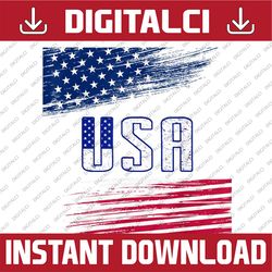 Happy 4th Of July USA Flag Patriotic Memorial day, American Flag, Independence Day PNG File Sublimation