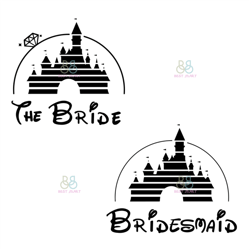Disney The Bride Svg, Disney Svg, The Bridesmaid Svg, Disney Castle Svg, Trending Svg