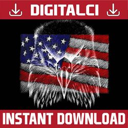 Patriotic Eagle Memorial day, American Flag, Independence Day PNG File Sublimation