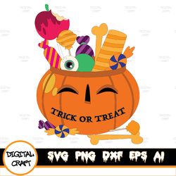 halloween candy svg, halloween svg, halloween designs, candy bucket, pumpkin candy bucket