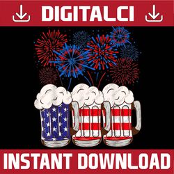 Beer American Flag 4th of July Merica USA Memorial day, American Flag, Independence Day PNG File Sublimation