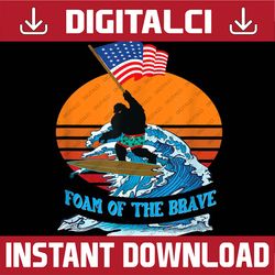 Funny 4th of July Patriotic American Flag Bigfoot Surfing Memorial day, American Flag, Independence Day PNG File