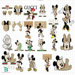 Gucci Baby Mickey Logo Bundle Svg, Gucci Svg, Gucci Fashion Svg