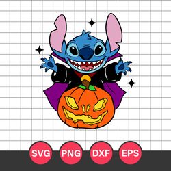 Stitch Vampire Svg, Dracula Stitch Halloween Svg, Stitch Halloween Svg, Stitch Svg, Halloween Svg, Png Dxf Eps File