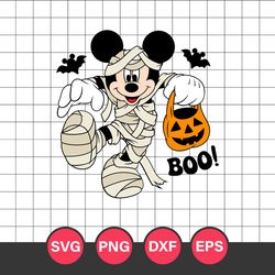 Halloween Mickey Boo Svg, Mickey Mouse Svg, Disney Halloween Svg, Png Dxf Eps File