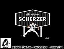 Officially Licensed Max Scherzer - L.A. Scherzer  png, sublimation